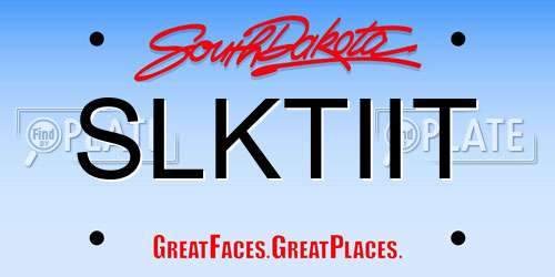SLKTIIT South Dakota License Plate