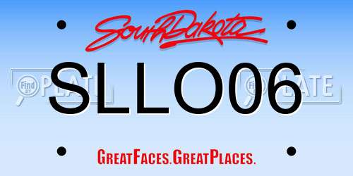 SLLO06 South Dakota License Plate