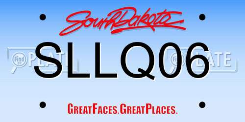 SLLQ06 South Dakota License Plate