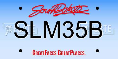 SLM35B South Dakota License Plate