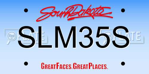 SLM35S South Dakota License Plate