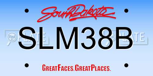 SLM38B South Dakota License Plate