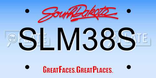 SLM38S South Dakota License Plate