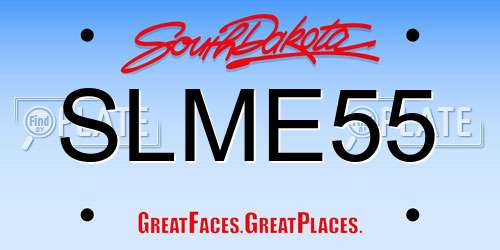 SLME55 South Dakota License Plate