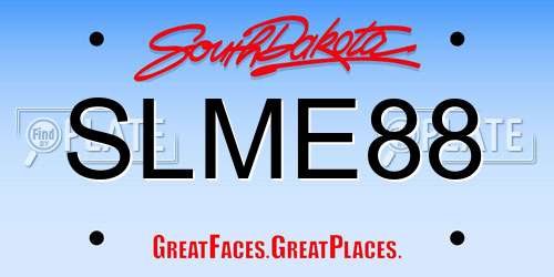 SLME88 South Dakota License Plate