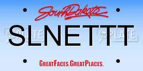SLNETTT South Dakota License Plate