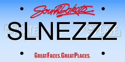 SLNEZZZ South Dakota License Plate