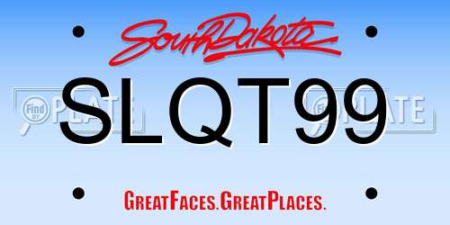 SLQT99 South Dakota License Plate