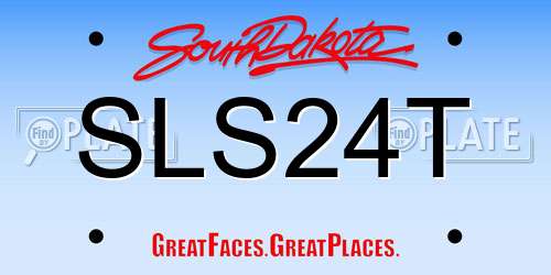 SLS24T South Dakota License Plate