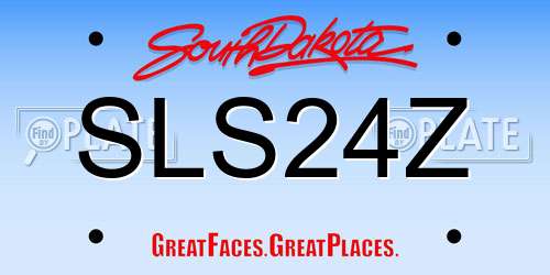 SLS24Z South Dakota License Plate