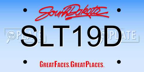 SLT19D South Dakota License Plate