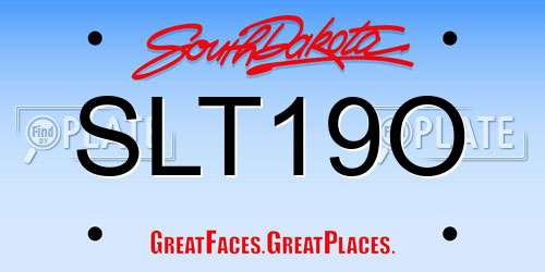 SLT19O South Dakota License Plate