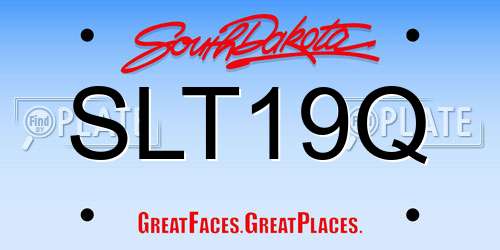SLT19Q South Dakota License Plate