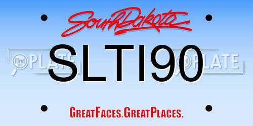 SLTI90 South Dakota License Plate