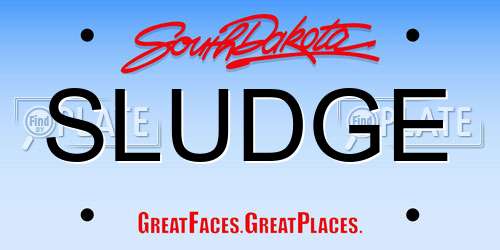 SLUDGE South Dakota License Plate