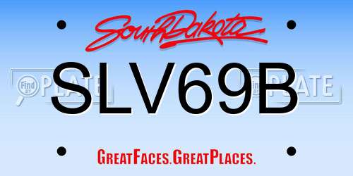 SLV69B South Dakota License Plate
