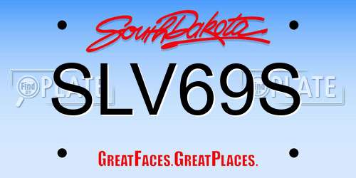 SLV69S South Dakota License Plate
