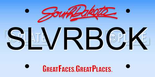 SLVRBCK South Dakota License Plate