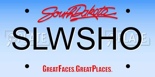 SLWSHO South Dakota License Plate