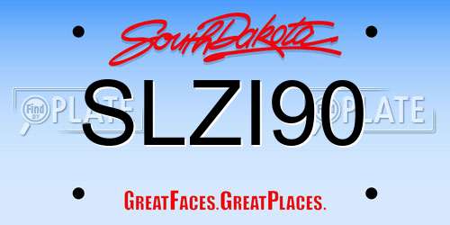 SLZI90 South Dakota License Plate