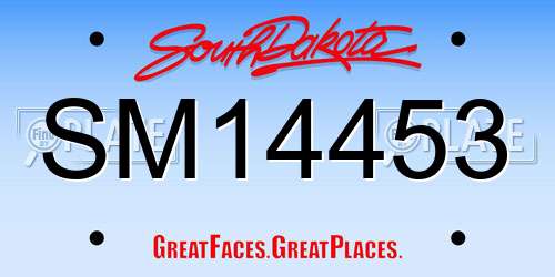 SM14453 South Dakota License Plate