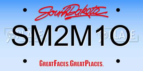 SM2M1O South Dakota License Plate