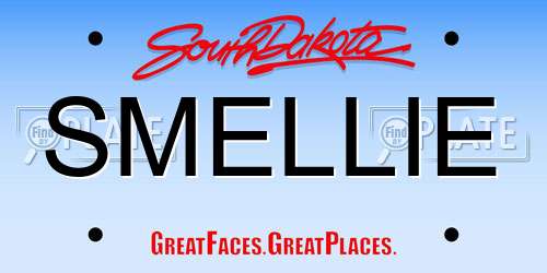 SMELLIE South Dakota License Plate