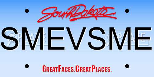 SMEVSME South Dakota License Plate