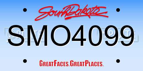 SMO4099 South Dakota License Plate
