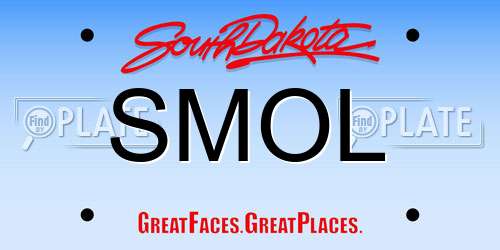 SMOL South Dakota License Plate