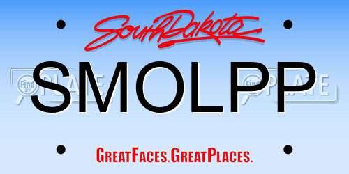 SMOLPP South Dakota License Plate