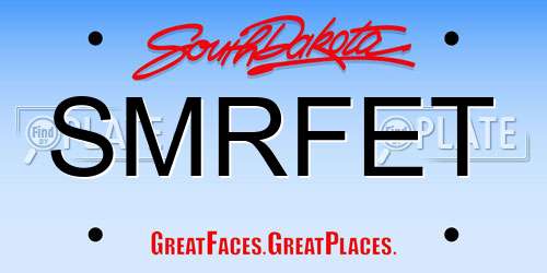 SMRFET South Dakota License Plate