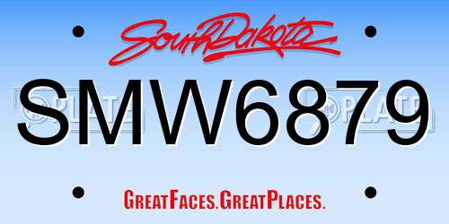 SMW6879 South Dakota License Plate
