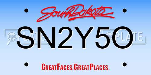 SN2Y5O South Dakota License Plate
