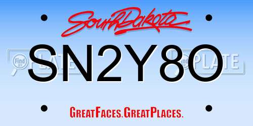 SN2Y8O South Dakota License Plate