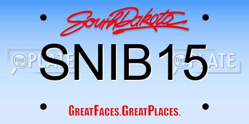 SNIB15 South Dakota License Plate
