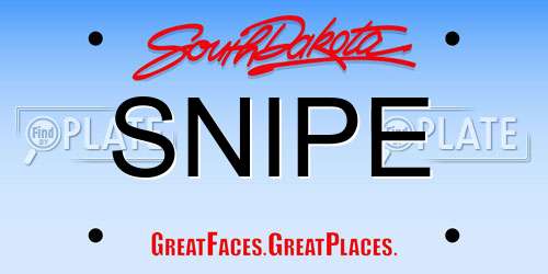 SNIPE South Dakota License Plate