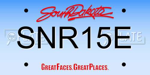 SNR15E South Dakota License Plate