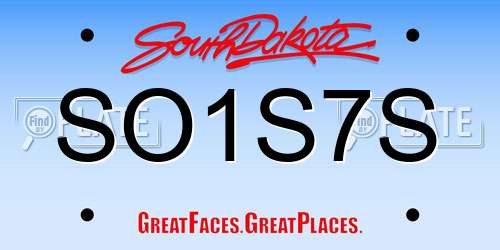SO1S7S South Dakota License Plate