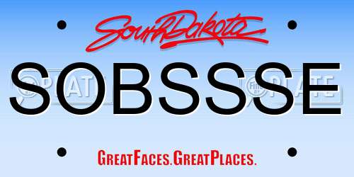 SOBSSSE South Dakota License Plate