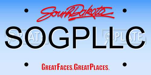 SOGPLLC South Dakota License Plate