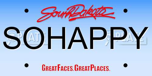 SOHAPPY South Dakota License Plate