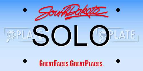 SOLO South Dakota License Plate