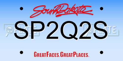 SP2Q2S South Dakota License Plate