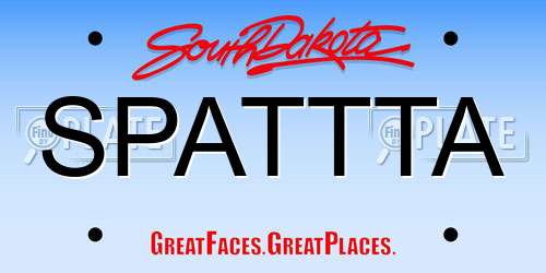 SPATTTA South Dakota License Plate