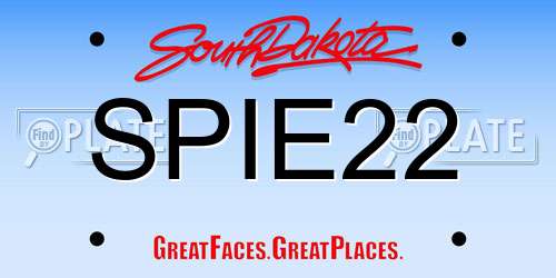 SPIE22 South Dakota License Plate