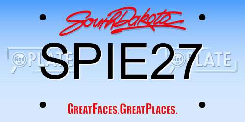 SPIE27 South Dakota License Plate