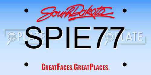 SPIE77 South Dakota License Plate