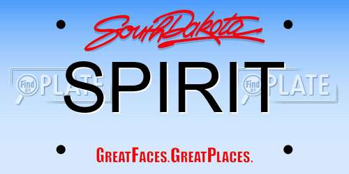 SPIRIT South Dakota License Plate