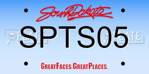 SPTS05 South Dakota License Plate